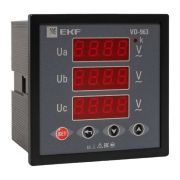 Вольтметр цифровой на панель 96х96 трехфазный PROxima