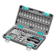 Набор инструментов, 1/4, CrV, пластиковый кейс 57 предметов