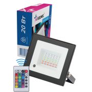 Прожектор светодиодный 20 Вт, RGB с пультом, IP65