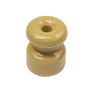 Изолятор для наружного монтажа R керамика цвет песочное золото (50 шт/уп)