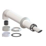 Дымоход коаксиальный 60/100 мм L 1000 мм с хомутом фланцем и втулкой антиобледенительное исполнение (алюминий)