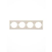 MIRA Рамка 4 поста горизонтальная бежевая без вставок