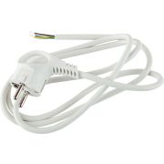 Шнур сетевой с вилкой U-3x1,5-2m-W с заземлением 2м ПВС 3x1,5мм2 белый