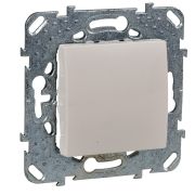 UNICA Переключатель одноклавишный коридорный в рамку бежевый