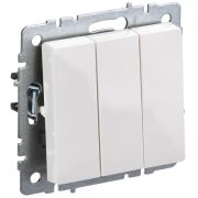 BRITE Выключатель трехклавишный 10А ВС10-3-0-БрБ белый