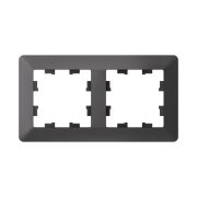 ATLASDESIGN AIR 2-постовая РАМКА, БАЗАЛЬТ/дымчатый черный