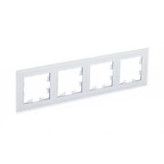 Рамка четырехпостовая ATLASDESIGN NATURE, МАТОВОЕ СТЕКЛО БЕЛЫЙ