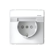 ARTGALLERY РОЗЕТКА с заземлением со шторками с    крышкой 16А, IP44, механизм, быстрозажимные       клеммы, белый