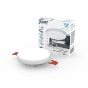 Светильник светодиодный ДВО 9 Вт 800 лм 4000К AC 220В IP20 круг D85х29мм монт d75мм Алюминий безрамочный Elementary Gauss