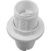 Патрон люстровый Е14 пластик с кольцом белый