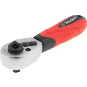 Трещотка ''Мастер'' для торцовых головок и бит (1/4''), Cr-V, 72 зубца, хроматированное покрытие