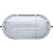 Светильник НПП-60w термостойкий овальный с решеткой IP54 белый