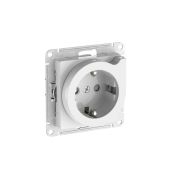 ATLASDESIGN РОЗЕТКА с заземлением со шторками с выталкивателем, 16А, быстрозажимные клеммы, БЕЛЫЙ