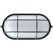 Светильник НПП-60w термостойкий овальный с решеткой IP54 черный