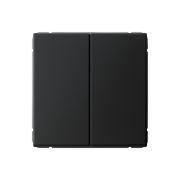 ARTGALLERY 2-клавишный ВЫКЛЮЧАТЕЛЬ КНОПОЧНЫЙ, 10АХ, механизм, быстрозажимные клеммы, КАРБОН