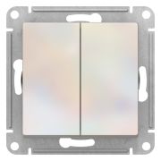 ATLASDESIGN 2-клавишный переключатель, перекрестный, 2 x сх. 7, 10АХ, механизм, ЖЕМЧУГ