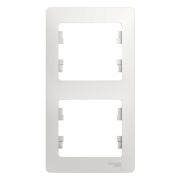 GLOSSA Рамка 2 поста вертикальная белая