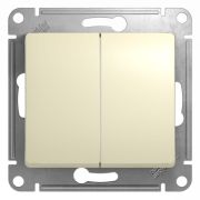GLOSSA Выключатель двухклавишный в рамку бежевый схема 5