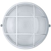 Светильник НПП-60w термостойкий круглый с решеткой IP54 белый