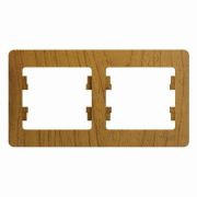 GLOSSA Рамка 2 поста горизонтальная дуб