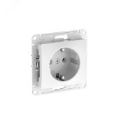 GLOSSA РОЗЕТКА с заземлением, 16А, быстрозажимные клеммы, БЕЛЫЙ