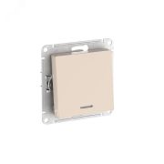 ATLASDESIGN 1-клавишный ПЕРЕКЛЮЧАТЕЛЬ с подсветкой, сх.6а, 10АХ, быстрозажимные клеммы, БЕЖЕВЫЙ