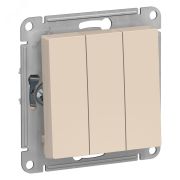 Выключатель трехклавишный ATLASDESIGN схема 1+1+1 10АХ механизм бежевый