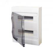 Щит распределительный навесной белый City9 (ЩРн-П-24) дверь прозрачная на 24 модуля IP40