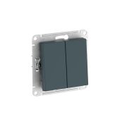 ATLASDESIGN 2-клавишный ВЫКЛЮЧАТЕЛЬ, сх.5, 10АХ, быстрозажимные клеммы, ИЗУМРУД