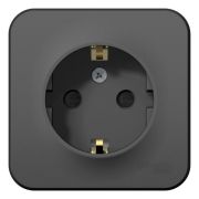 BLANCA Розетка наружная с заземлением со шторками изолированный плоский, 16А, 250В, антрацит