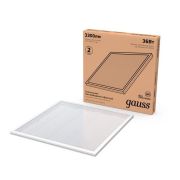 Светильник светодиодный ДВО 36 Вт 3300 лм 4000К AC 220В IP20 595х595х19мм призма Офис Gauss