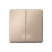 ARTGALLERY 2-клавишный ВЫКЛЮЧАТЕЛЬ с подсветкой, сх.5а, 10АХ, механизм, быстрозажимные клеммы, ПЕСОЧНЫЙ