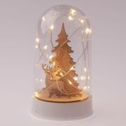 Светильник декоративный новогодний Рождество, теплый белый, 20 LED, h 18 см, 3*АА, IP20