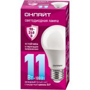 Лампа светодиодная 11вт OLL-A55-11-230-6.5K-E27 PRO 90-240В ОНЛАЙТ
