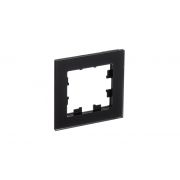 Рамка однопостовая ATLASDESIGN NATURE, МАТОВОЕ СТЕКЛО ЧЕРНЫЙ