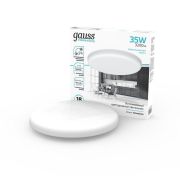 Светильник светодиодный ДВО 35 Вт 3200 лм 4000К AC 220В IP20 круг D223х41мм монт d190мм Алюминий безрамочный Elementary Gauss