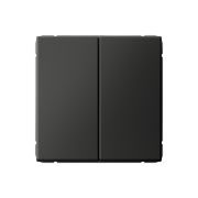 ARTGALLERY 2-клавишный ПЕРЕКЛЮЧАТЕЛЬ, 10АХ, механизм, быстрозажимные клеммы, БАЗАЛЬТ