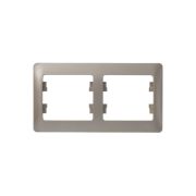 GLOSSA Рамка горизонтальная 2 поста титан