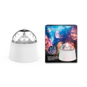 Светильник настольный 3 Вт Белый IP20 с фиксированной проекцией ДИСКО с кабелем электропитания и выключателем MOOD Gauss