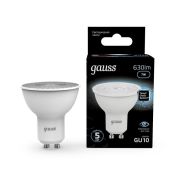 Лампа светодиодная LED 7 Вт 630 лм 4100К софит MR16 нейтральный GU10 AC 220В Black Gauss