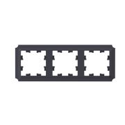 ATLASDESIGN ANTIQUE 3-постовая рамка, универсальная, КАРБОН