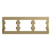 GLOSSA Рамка горизонтальная 3 поста титан