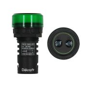 Лампа коммутационная ЛК-22 ADDS диам. 22мм LED зеленая 220В AC/DC