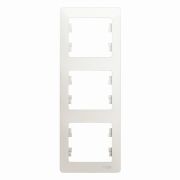 GLOSSA Рамка 3 поста вертикальная перламутр