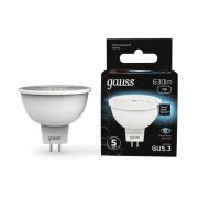 Лампа светодиодная LED 7 Вт 630 лм 4100К софит MR16 нейтральный GU5.3 AC 220В Black Gauss