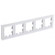 ATLASDESIGN NATURE рамка пятипостовая, МАТОВОЕ ОРГАНИЧЕСКОЕ СТЕКЛО БЕЛЫЙ