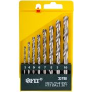 Набор сверл по металлу HSS полированных, 8 шт (3-4-5-6-7-8-9-10 мм)
