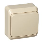 ЭТЮД Выключатель одноклавишный наружный бежевый сх.1