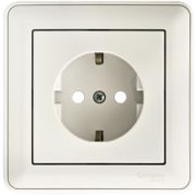 W59 Розетка скрытая с заземлением  белая
