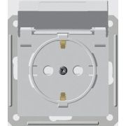 W59 Розетка с крышкой с заземлением в рамку IP44 белая